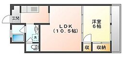 メゾン小松 1LDKの間取図画像