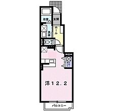 ラッフィナート ワンルームの間取図画像