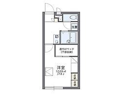 レオパレスナンキハイム2 1Kの間取図画像