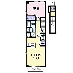 インフィニティー 1LDKの間取図画像