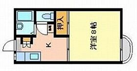 岡山県岡山市北区津島東2丁目（賃貸アパート1K・1階・26.40㎡） その2