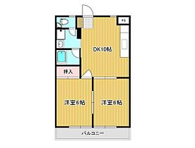 岡山県岡山市北区昭和町（賃貸マンション2LDK・3階・43.74㎡） その2