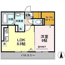 岡山県岡山市北区北長瀬本町（賃貸アパート1LDK・3階・40.00㎡） その2