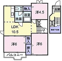 ガーデンハイツ  ｜ 岡山県岡山市中区高島新屋敷（賃貸アパート3LDK・2階・65.57㎡） その2