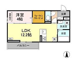 岡山県岡山市北区西長瀬（賃貸アパート1LDK・2階・41.86㎡） その2