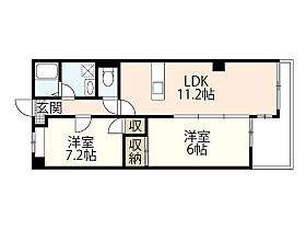 岡山県岡山市北区富田町1丁目（賃貸マンション2LDK・3階・55.20㎡） その2