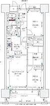 岡山県岡山市北区中山下1丁目（賃貸マンション3LDK・13階・70.08㎡） その2