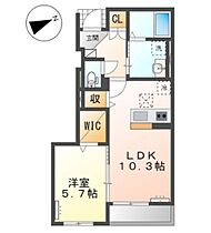 岡山県岡山市北区高松（賃貸アパート1LDK・1階・43.20㎡） その2