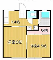 岡山県岡山市北区楢津（賃貸アパート2K・2階・30.91㎡） その2