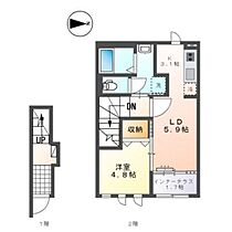 岡山県岡山市東区東平島（賃貸アパート1LDK・2階・42.23㎡） その2