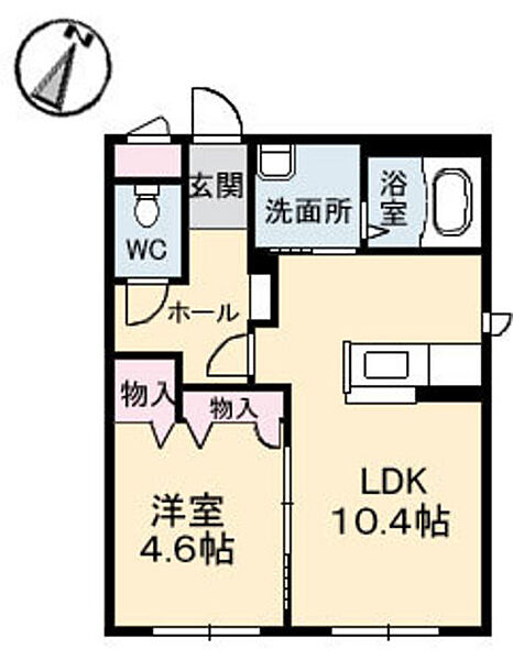 岡山県岡山市南区新保(賃貸アパート1LDK・1階・39.55㎡)の写真 その2