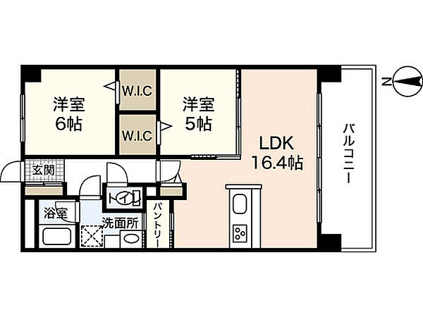 CRASSO IMA ｜岡山県岡山市北区今1丁目(賃貸マンション2LDK・2階・64.38㎡)の写真 その2