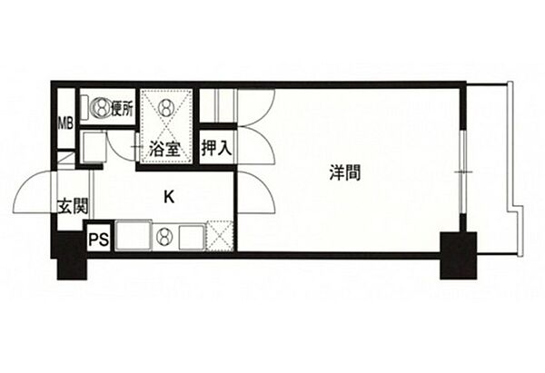 恒和レジデンス ｜岡山県岡山市北区東古松2丁目(賃貸マンション1K・7階・29.81㎡)の写真 その2