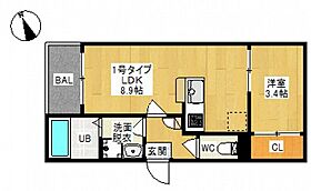 REGALEST TOGO  ｜ 岡山県岡山市北区十日市西町（賃貸アパート1LDK・1階・30.48㎡） その2