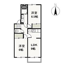 カーサ・ヴィーノ　Ａ  ｜ 岡山県岡山市中区関（賃貸アパート2LDK・2階・49.68㎡） その2