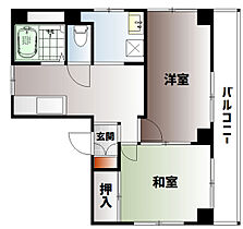 柴田ビル  ｜ 岡山県岡山市北区弓之町（賃貸マンション2K・5階・41.58㎡） その2