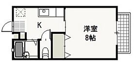 岡山県岡山市北区津島東4丁目（賃貸アパート1K・1階・26.49㎡） その2