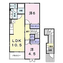 ジュラーレI  ｜ 岡山県岡山市東区西大寺東1丁目（賃貸アパート2LDK・2階・51.67㎡） その2