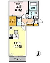 Ｍｅｒｖｅｉｌｌｅ　A棟  ｜ 岡山県岡山市中区平井（賃貸アパート1LDK・1階・42.93㎡） その2