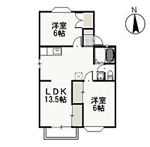 ファミーユ・ビボC  ｜ 岡山県岡山市中区今在家（賃貸アパート2LDK・2階・52.99㎡） その2