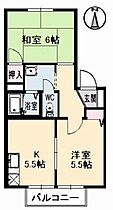 フレンド宮田　B棟  ｜ 岡山県岡山市中区長岡（賃貸アパート2K・2階・39.69㎡） その2