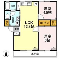 ミル・フルールC棟  ｜ 岡山県岡山市中区平井3丁目（賃貸アパート2LDK・1階・51.42㎡） その2