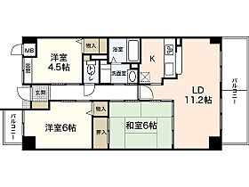 フィオーレ  ｜ 岡山県岡山市北区下中野（賃貸マンション3LDK・2階・67.10㎡） その2