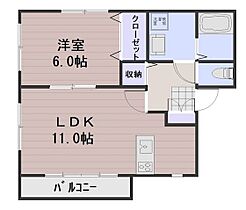 セレーノII  ｜ 岡山県岡山市北区下伊福本町（賃貸アパート1LDK・2階・39.51㎡） その2