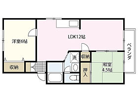 ポラリス　Ｂ  ｜ 岡山県岡山市中区赤田（賃貸アパート2LDK・2階・51.08㎡） その2