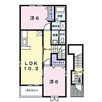 レインボーキャッスル山際IIA  ｜ 岡山県岡山市北区西辛川（賃貸アパート2LDK・2階・57.02㎡） その2