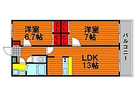 マリベール共栄  ｜ 岡山県岡山市北区中井町1丁目（賃貸マンション2LDK・1階・60.48㎡） その2