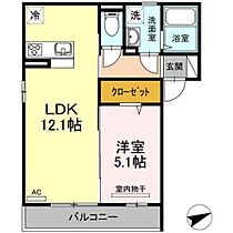 リンゴの家  ｜ 岡山県岡山市南区福富中1丁目（賃貸アパート1LDK・2階・40.90㎡） その2