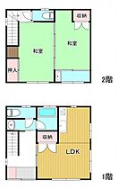 富田町戸建  ｜ 岡山県岡山市北区富田町1丁目（賃貸一戸建2LDK・--・54.50㎡） その2