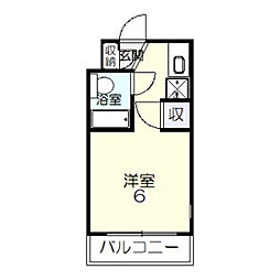 MAPLE TOWN 2階1Kの間取り