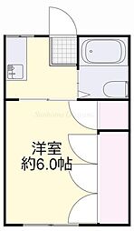 アーバンハイツ 2階1Kの間取り