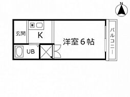 ST学南 1階1Kの間取り