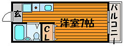 メゾン・タカ 3階ワンルームの間取り