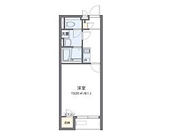 クレイノＹ 1階1Kの間取り