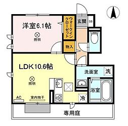 Ma Maison 1階1LDKの間取り