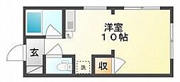 アドラシオン京橋 ワンルームの間取図画像