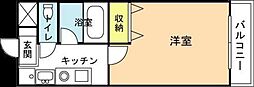 パラッツオ21 1階1Kの間取り