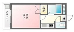 グリーンPAL鹿田 5階1Kの間取り