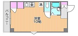 はなはうす東山 2階ワンルームの間取り