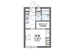 レオパレスシティーパル1 1Kの間取図画像