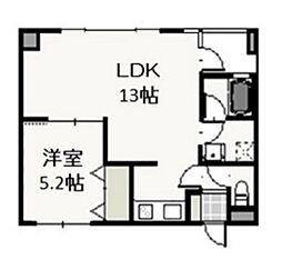Court　Condohr 3階1LDKの間取り