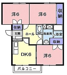 間取図画像 3DK