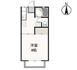 レーベンハイツ 1Kの間取図画像