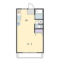 ホワイエデクレアシオン ワンルームの間取図画像