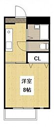 エクセレント伊福町 1Kの間取図画像