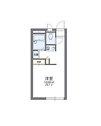 レオパレスエクセルコート 1Kの間取図画像